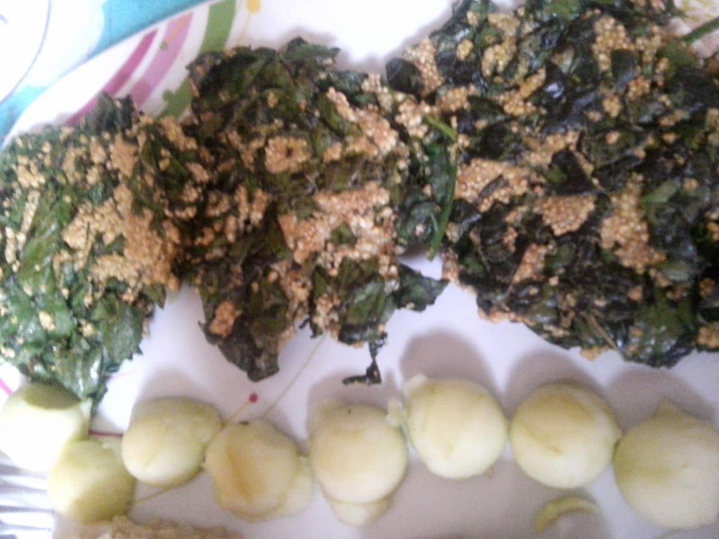 Tortitas de espinaca con amaranto 1