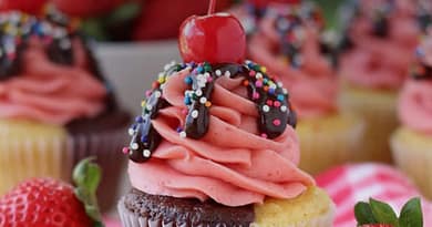 Cupcake de Banana Split
