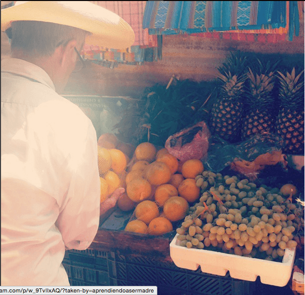 frutas y verduras en el tianguis