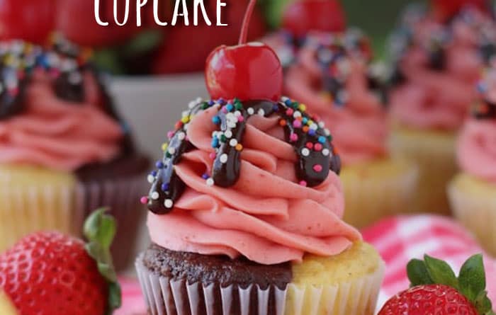 Cupcake de Banana Split
