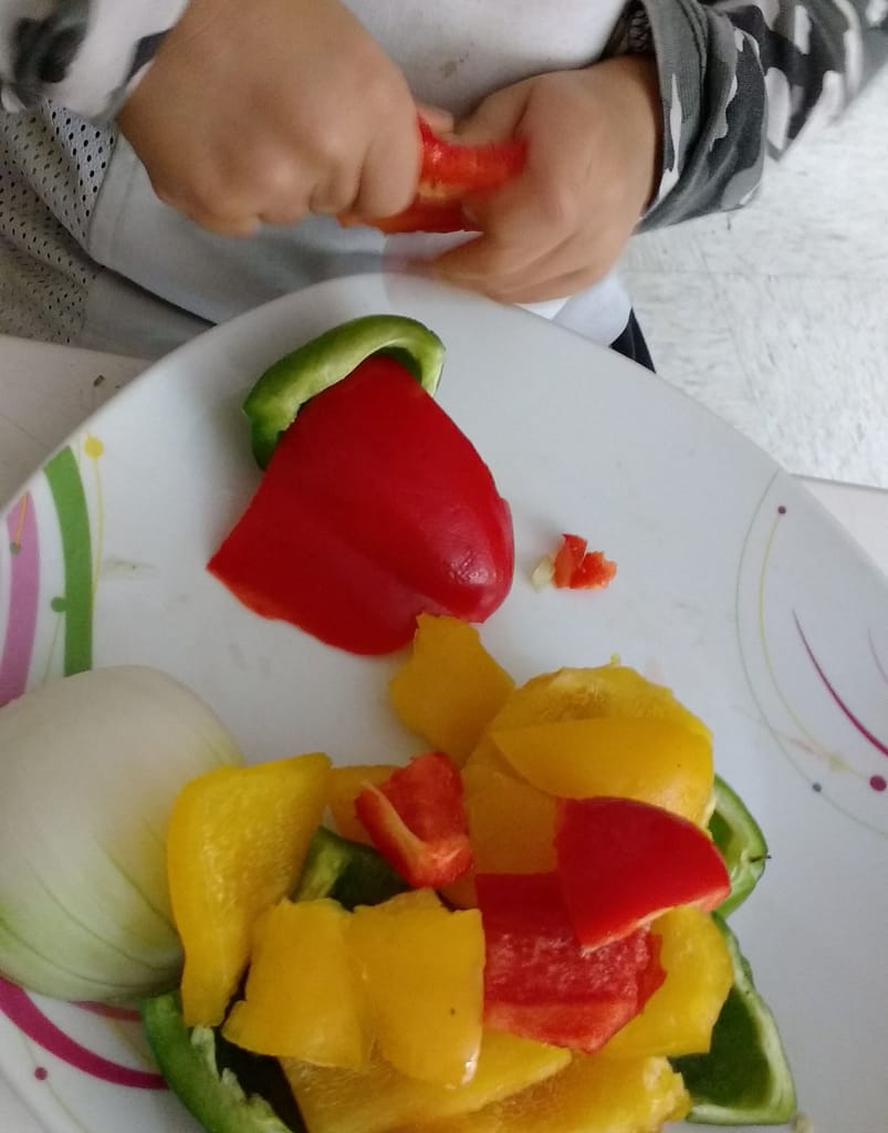 plato de alambre de champiñones