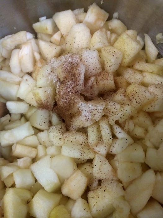 Atún en costra de chía y coco con puré de manzana 1